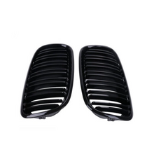 Double Slat Kidney Grilles for BMW X5 X6 E70 E71 E72 2007-2014 Gloss Black
