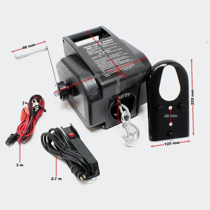 Лебедка 2000LBS, с дистанционно, 12V, до 910 кг