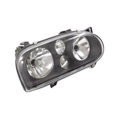 Headlights for VW Golf 3 - R32 with reflectors MK4 design, black
