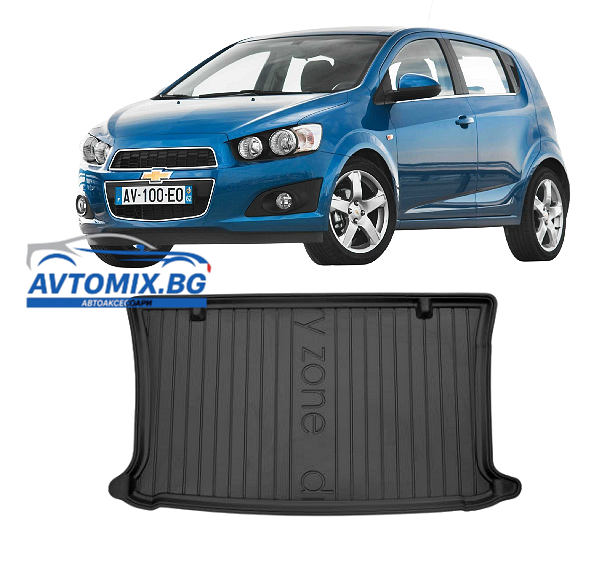 Covoraș de cauciuc pentru portbagaj Chevrolet Aveo, anii 2007-2011, DRY ZONE / hatchback