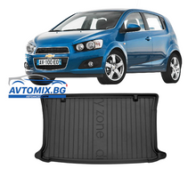 Rubber trunk mat for Chevrolet Aveo from 2007-2011, DRY ZONE / hatchback