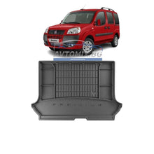 Rubber Trunk Mat for Fiat Doblo 2000-2010, 5-seater, ProLine 3D