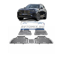 Rubber floor mats for BMW X7 from 2018 onwards, Rezaw Plast