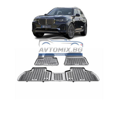 Rubber floor mats for BMW X7 from 2018 onwards, Rezaw Plast