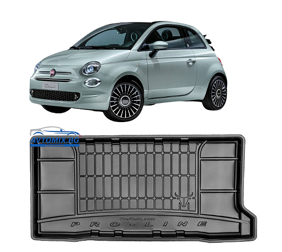 Гумена стелка за багажник Fiat 500 от 2007г без Хибрид, ProLine 3D