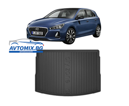 Гумена стелка за багажник Hyundai i30 след 2017г., DRY ZONE / Хечбек за горно положение на багажника
