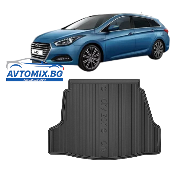 Covoraș de cauciuc pentru portbagaj Hyundai i40 din 2011-2019, DRY ZONE / sedan