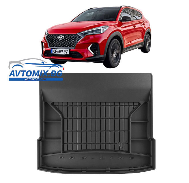 Гумена стелка за багажник Hyundai Tucson от 2020г., ProLine 3D за долно положение на багажника