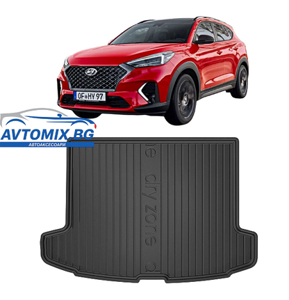 Гумена стелка за багажник Hyundai Tucson от 2020г., DRY ZONE за горно положение на багажника без Plug-in хибрид