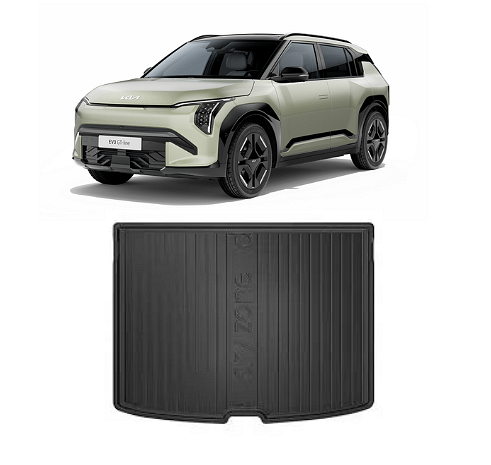 Rubber boot mat for KIA EV3 after 2024, DRY ZONE / upper boot position