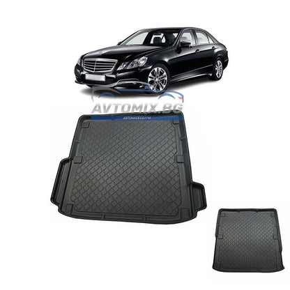 Rubber trunk mat for Mercedes E class W212 2009-2016, with cutting wings, Astar