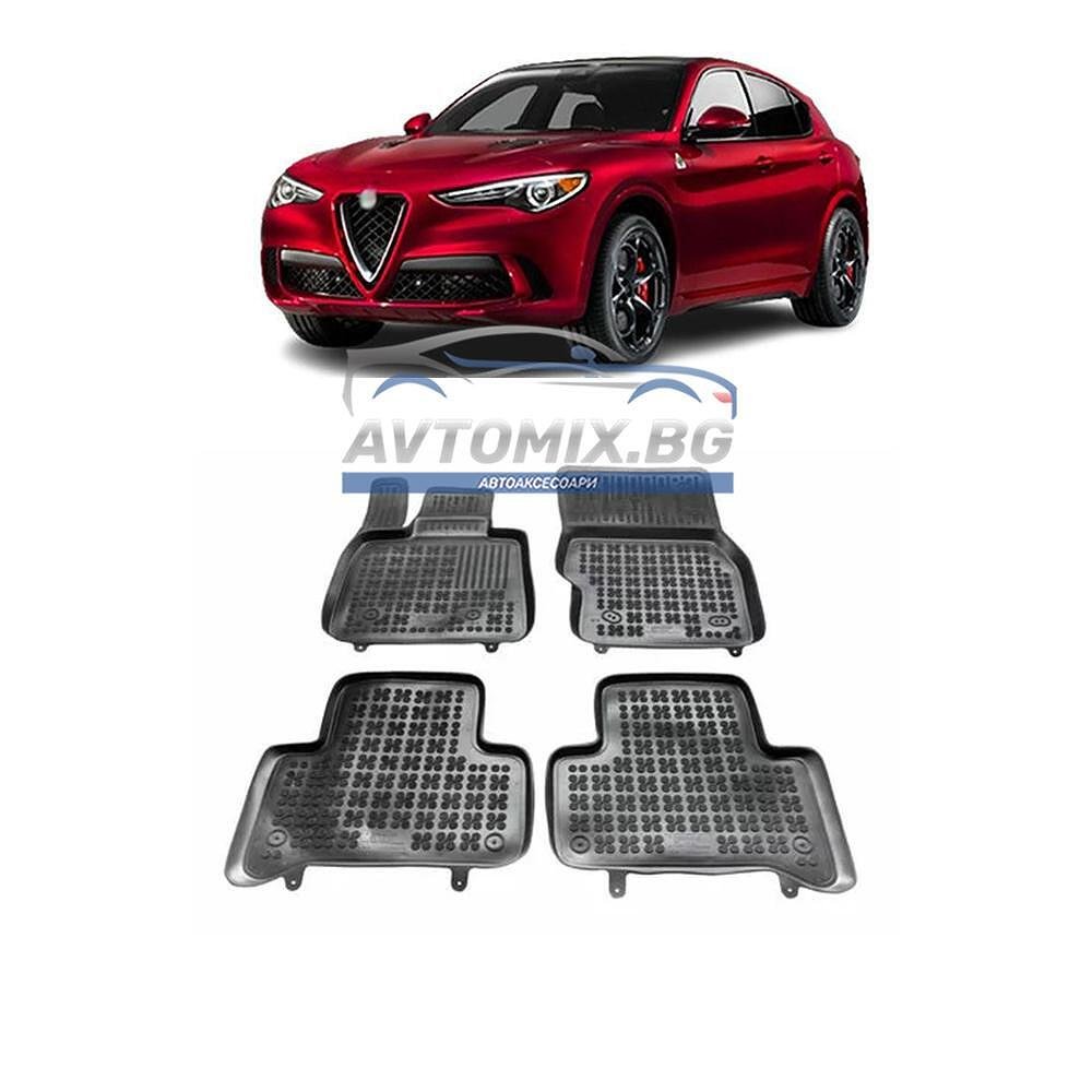 Covorașe de cauciuc pentru Alfa Romeo Stelvio după 2016 Rezaw Plast