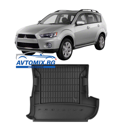 Гумена стелка за багажник Mitsubishi Outlander от 2006-2012г, ProLine 3D / 3ти стънати седалки