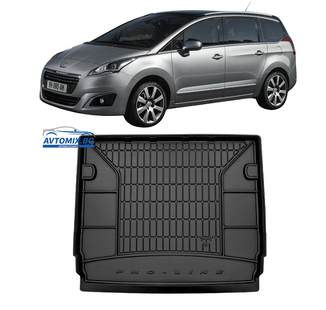 Covoraș de portbagaj din cauciuc Peugeot 5008 Monovolum 5 locuri după 2017, ProLine 3D