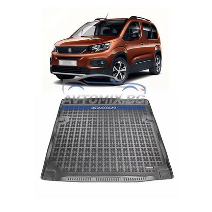 Гумена стелка за багажник Peugeot CLong след 2018 г., 5 и 8-местен, Rezaw Plast