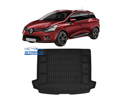 Гумена стелка за багажник Renault Clio  от 2012-2019г, ProLine 3D / Комби с резервна гума