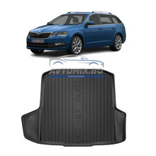 Rubber boot mat Skoda Octavia 3 Estate without net, with side pockets 2012-2019, DRY ZONE