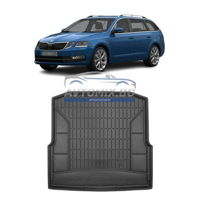 Гумена стелка за багажник Skoda Octavia 3 комби, без странични джобове 2012-2019 г., ProLine 3D