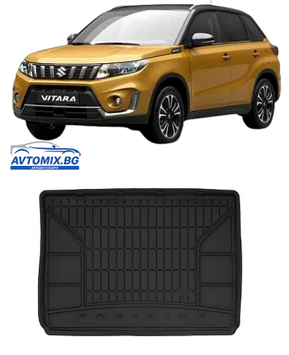 Covoraș de cauciuc pentru portbagaj Suzuki Vitara din 2015-2018, ProLine 3D /poziție superioară a portbagajului