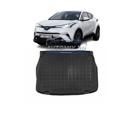 Rubber boot mat for Toyota C-HR hybrid and petrol, post-2016, Rezaw Plast