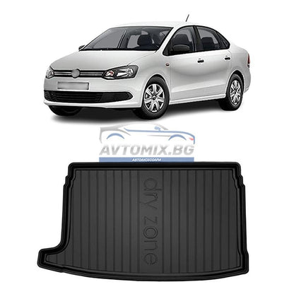 Covoraș de cauciuc pentru portbagaj VW Polo hatchback 2009-2017, pentru portbagaj cu podea superioară/primă, DRY ZONE