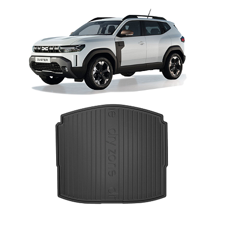 Covoraș de portbagaj din cauciuc pentru Dacia Duster după 2024, DRY ZONE / poziție inferioară a portbagajului