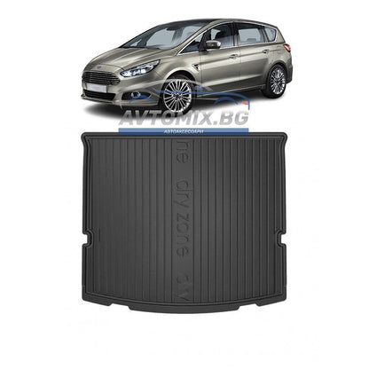 Rubber boot mat for Ford S-Max 7-seater with third row seats up 2006-2014, DRY ZONE