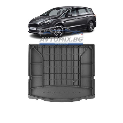 Гумена стелка за багажник за Ford S-Max 7 места с вдигнати трети ред седалки 2014-2023 г., ProLine 3D