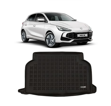 Гумена стелка за багажник за MG 3 Hybrid+ (2024+) version with one floor of the trunk - Rezaw Plast