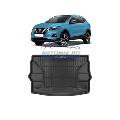 Гумена стелкa за багажник за Nissan Qashqai 2013-2021 г., горно/първо дъно,  ProLine 3D