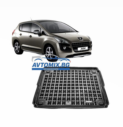 Гумена стелка за багажник за Peugeot 3008 (2009 - 2016)  за горно дъно