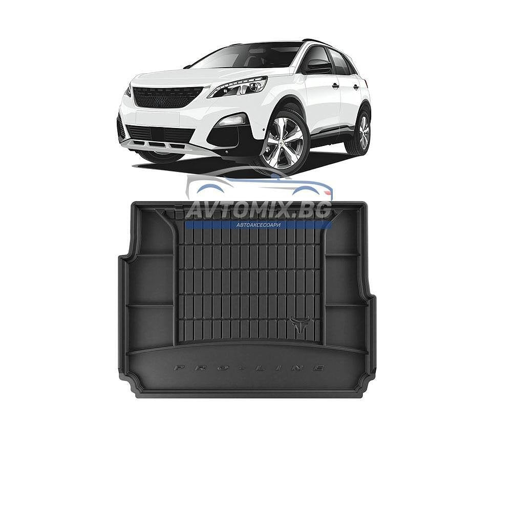 Covoraș portbagaj din cauciuc pentru Peugeot 3008 Hybrid 2016-2023, ProLine 3D