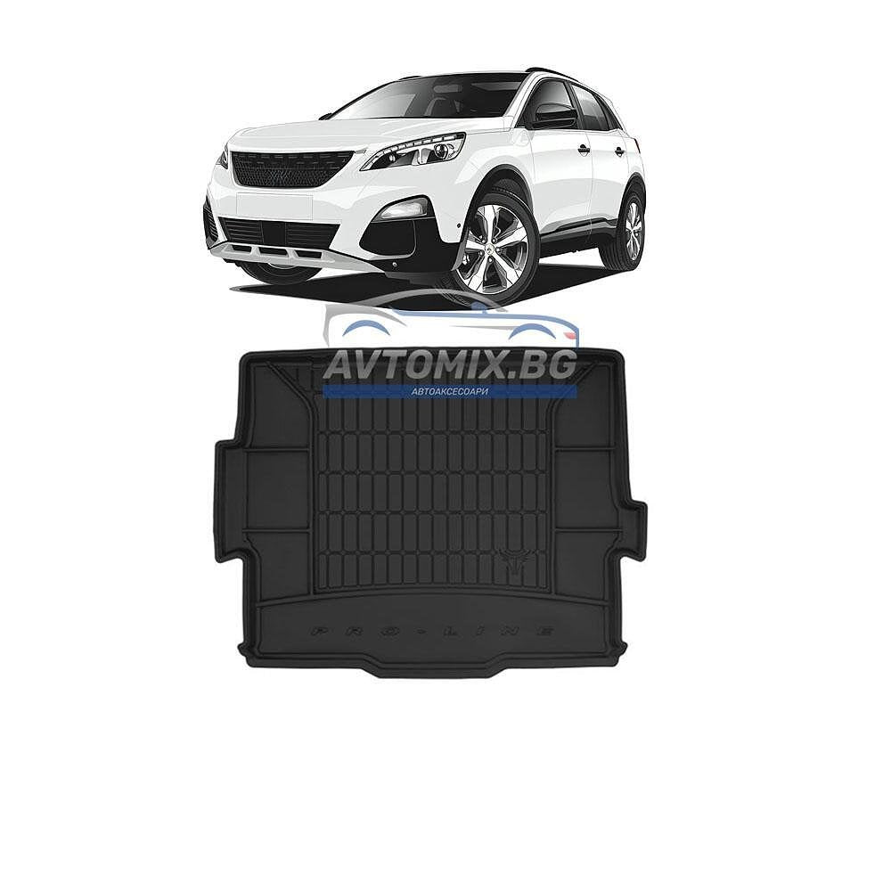 Covoraș portbagaj cauciuc pentru Peugeot 3008 2016-2023, nivel superior/primul, ProLine 3D