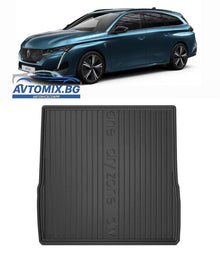 Rubber trunk mat for Peugeot 308 from 2014-2021 DRY ZONE / Station wagon, without side pockets