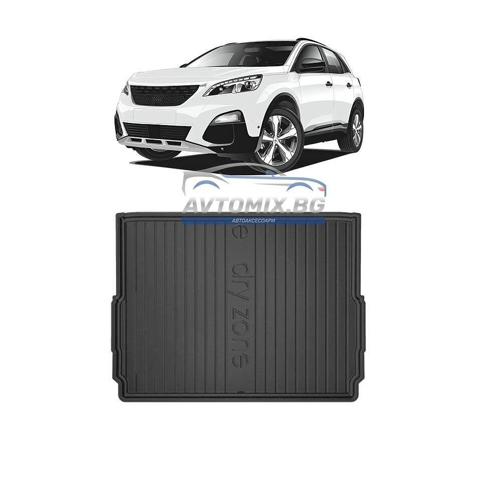 Covoraș de portbagaj din cauciuc pentru Peugeot 3008 2016-2023, nivel inferior/al doilea, DRY ZONE