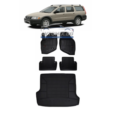 Rubber floor mats set for Volvo XC70 from 2000-2007, ProLine 3D