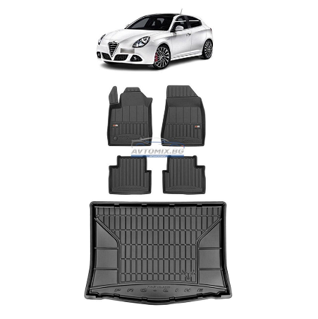 Гумени стелки комплекти за Alfa Romeo Giulietta хечбек 2010-2020 г. ProLine 3D