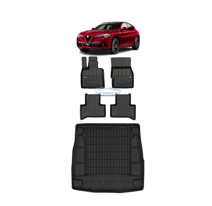 Гумени стелки комплекти за Alfa Romeo Stelvio след 2016 г, ProLine 3D