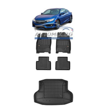 Гумени стелки комплекти за Honda Civic седан 2016-2021 г., без регулиране на пода, ProLine 3D