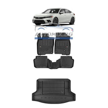 Rubber floor mats sets for Honda Civic hatchback after 2021, ProLine 3D