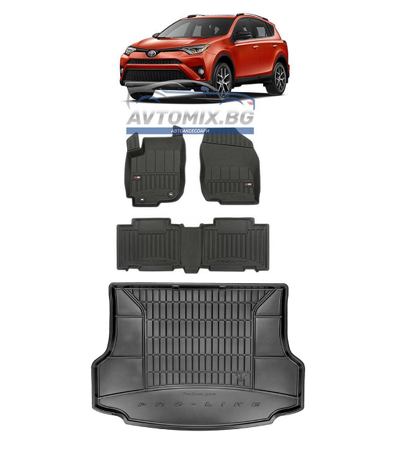 Гумени стелки комплекти за Toyota RAV 4 2012-2019 г., ProLine 3D