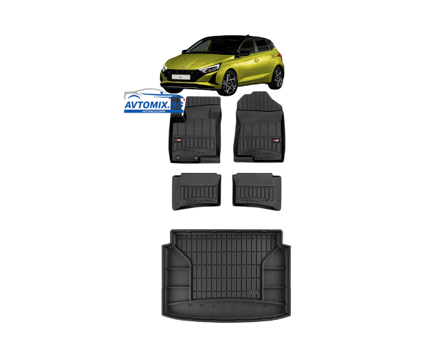 Гумени стелки комплекти за Hyundai i20 след 2020г., ProLine 3D