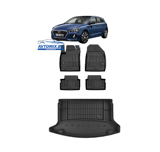 Гумени стелки комплекти за Hyundai i30 след 2017г.., ProLine 3D