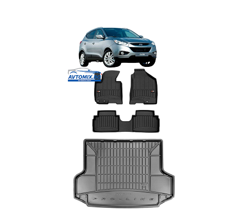Гумени стелки комплекти за Hyundai iX35 2009–2015 г., ProLine 3D