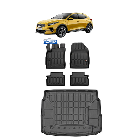 Rubber floor mats sets for Kia XCeed from 2019 onwards, ProLine 3D