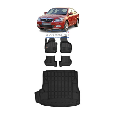 Covorașe de cauciuc seturi pentru Skoda Octavia 2004-2012, ProLine 3D