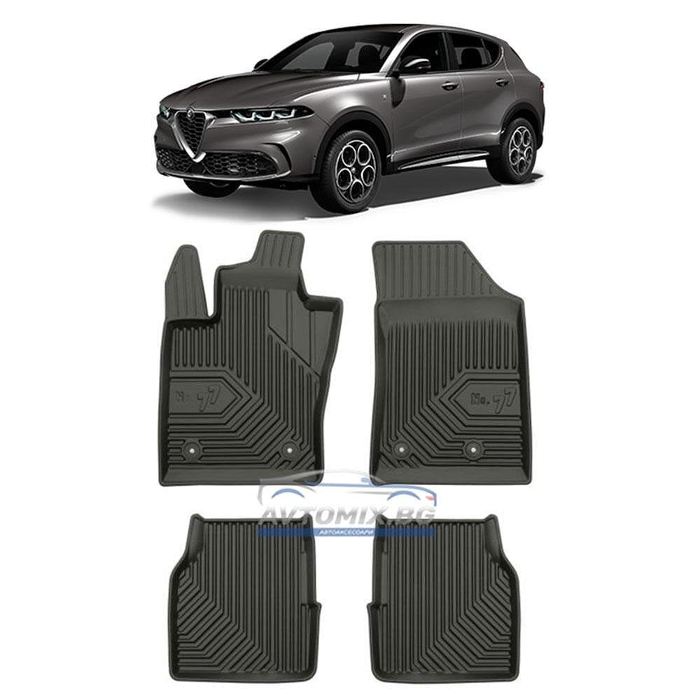 Rubber floor mats for Alfa Romeo Tonale from 2022 onwards, Model No. 77
