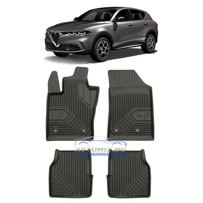 Rubber floor mats for Alfa Romeo Tonale from 2022 onwards, Model No. 77