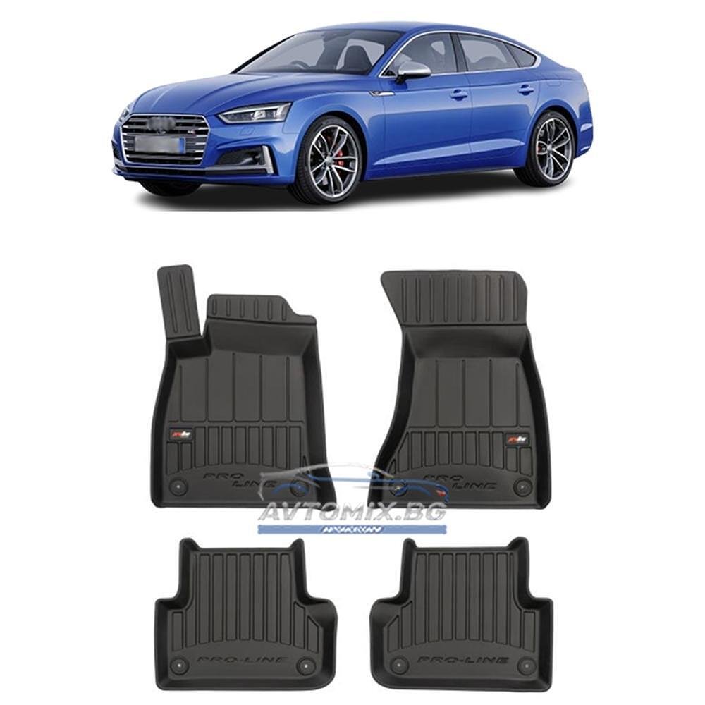 Rubber Floor Mats for Audi A5 F5 Sportback 5-door after 2016, ProLine 3D