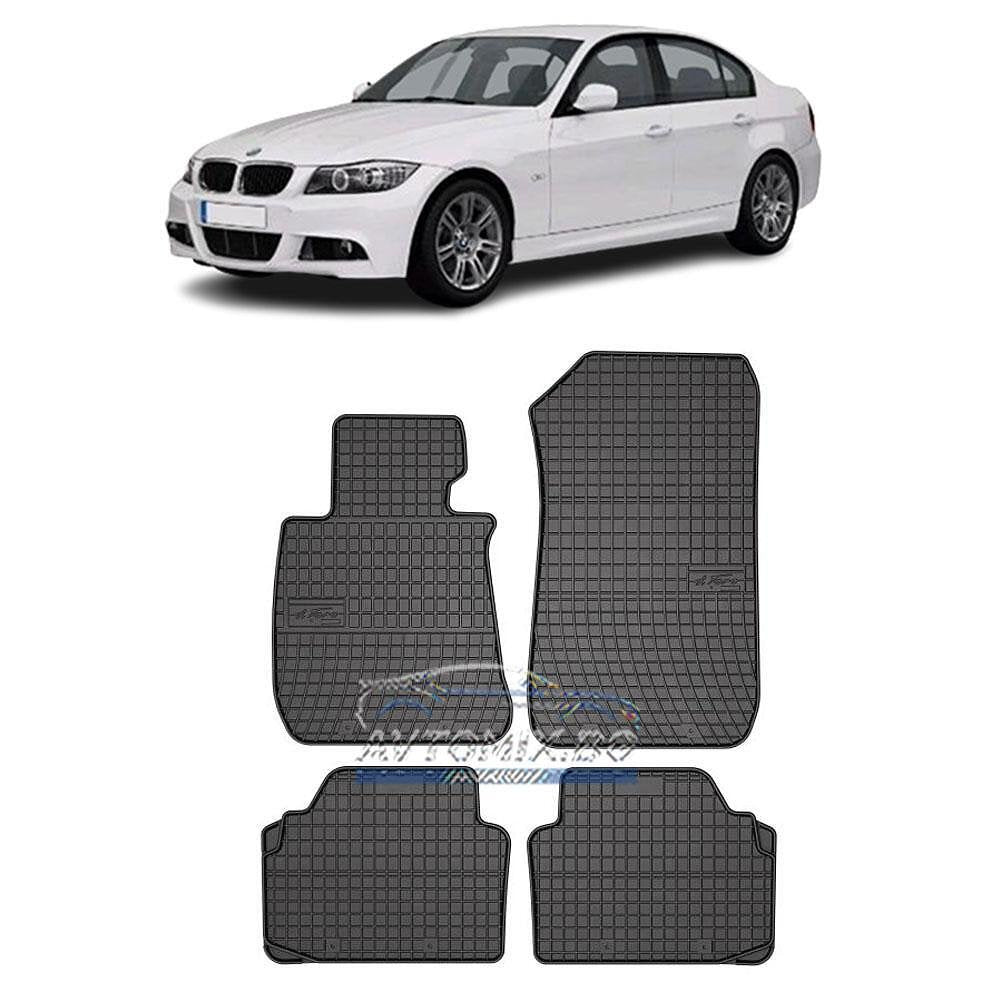 Covorașe de cauciuc pentru BMW E90, E91, E92 Seria 3 2004-2011, Frogum